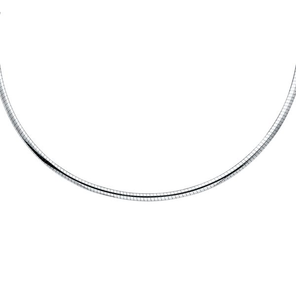 14K 2T 2mm Reversible Omega Necklace