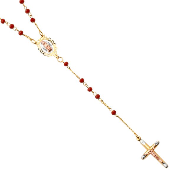 14K Gem Stone Rosary Necklace