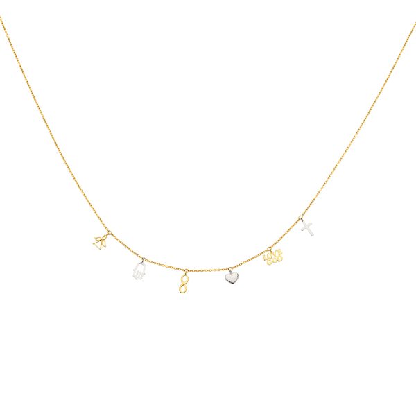 14K 2T Dangling Light Necklace