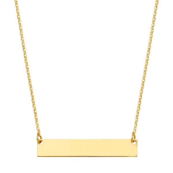 14K Plain ID Necklace