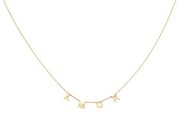 14KY A-M-O-R Necklace