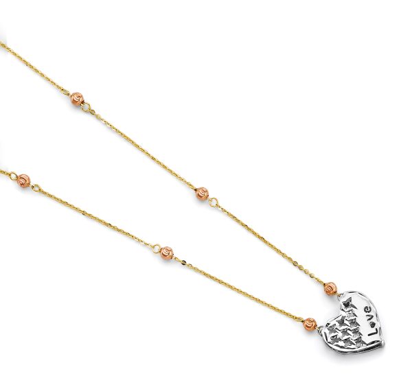 14K 3C Love Heart Necklace