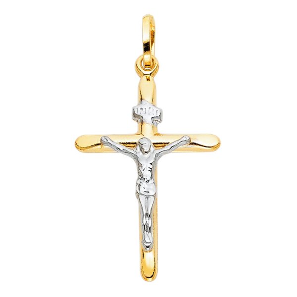 14K 2T Laminated Crucifix (20X35mm)