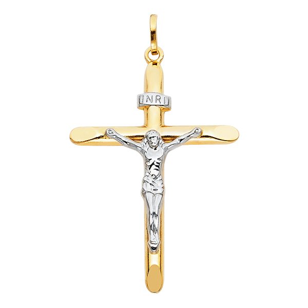 14K 2T Laminated Crucifix (30X50mm)