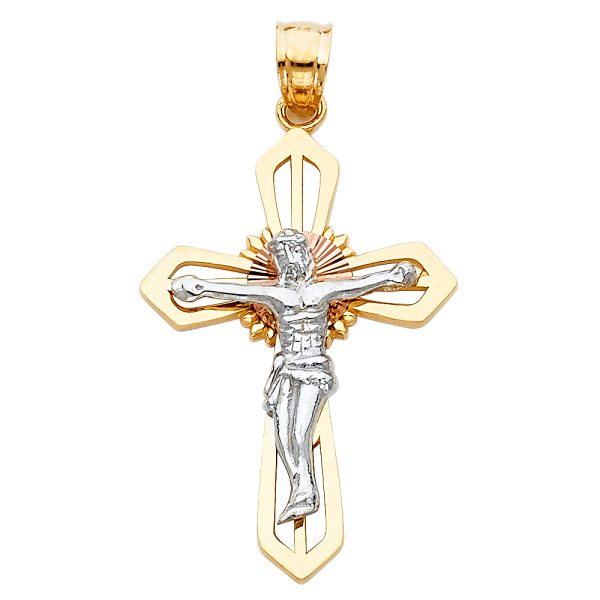 14K 3C Crucifix Cross (20X35mm)