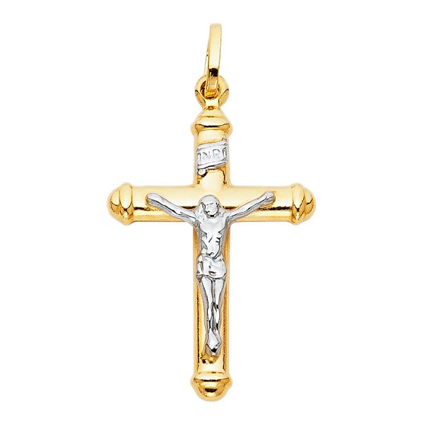 14K 2T Hollow Crucifix Big (20X35mm)