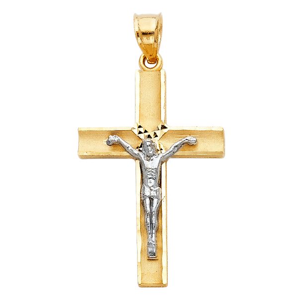 14K 2T Latin Cross Crucifix