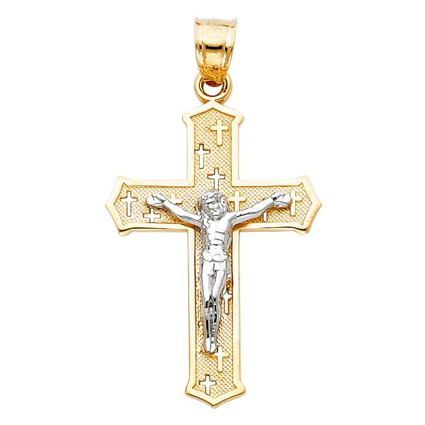 14K 2T Passion Cross Crucifix