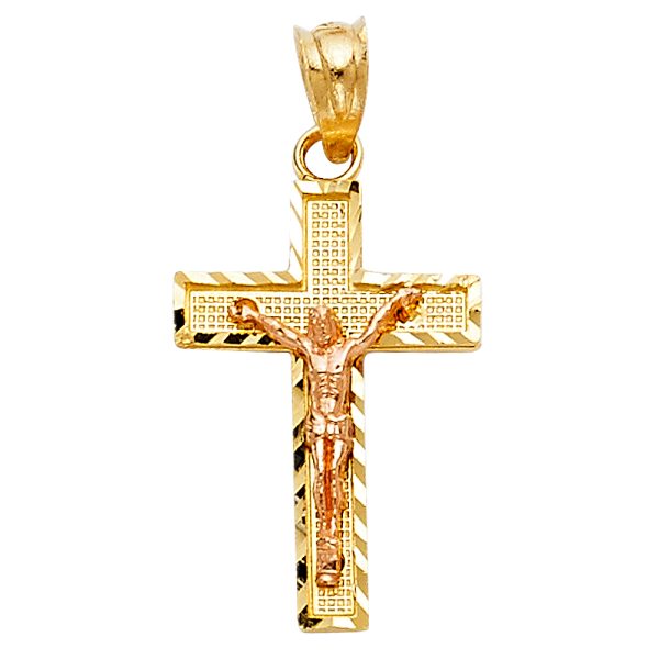 14K 2T Side DC Crucifix