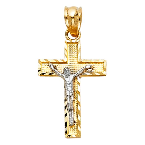 14K 2T Side DC Crucifix