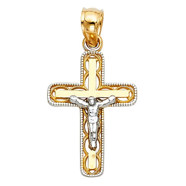 14K 2T Christ Crucifix