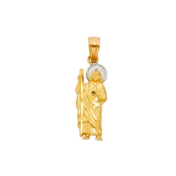 14K 2T St. Jude Thaddeus 25mm Pendant