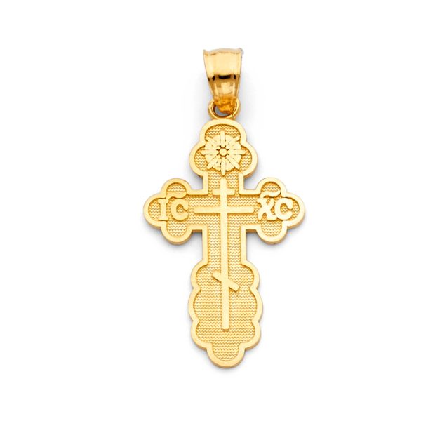 14KY Orthodox Cross Pendant