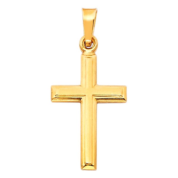 14KY Latin Cross Pendant (13X28mm)