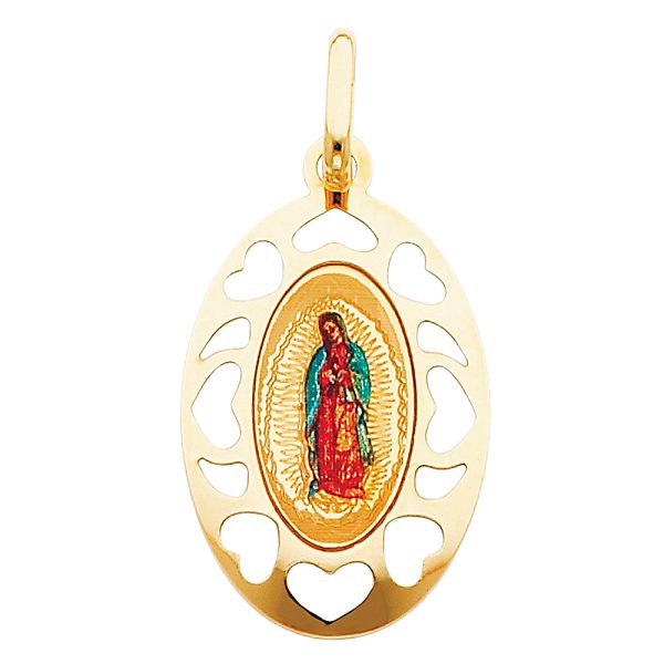 14KY Virgin De Guadalupe Picture Pendant