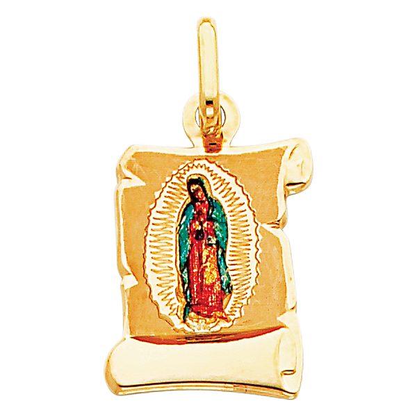 14KY Virgin De Guadalupe Picture Pendant