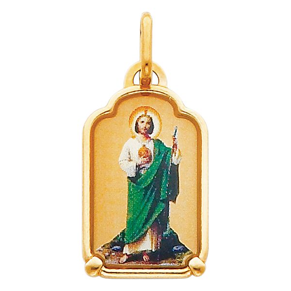 14KY St. Jude Thaddeus Picture Pendant