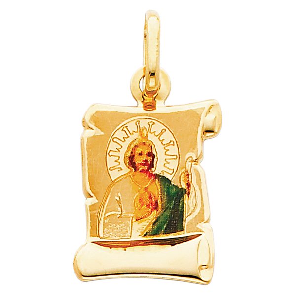 14KY St. Jude Thaddeus Picture Pendant