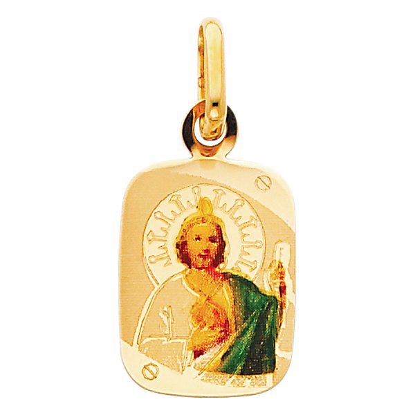 14KY St. Jude Thaddeus Picture Pendant