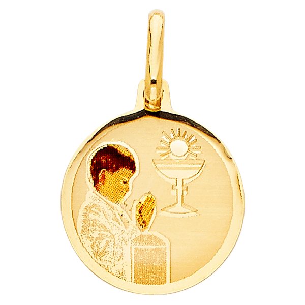 14KY First Communion Picture Medal Boy