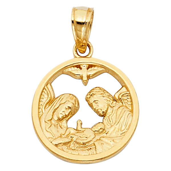 14KY Baptism Cut Out Pendant