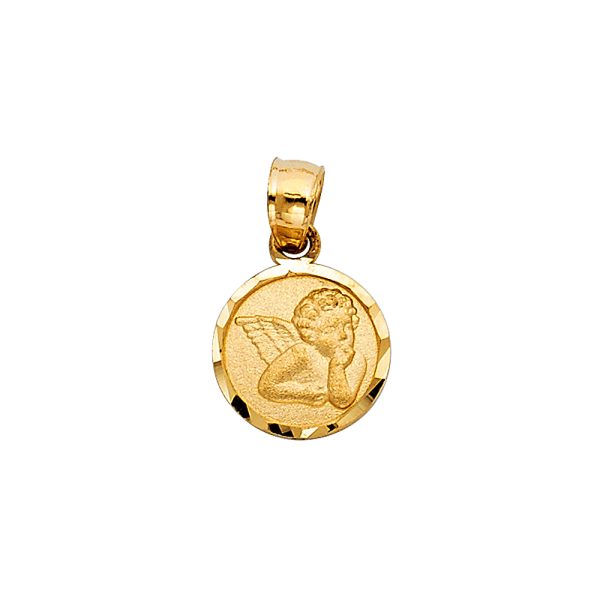 14KY Angel Pendant Small (10mm Diameter)