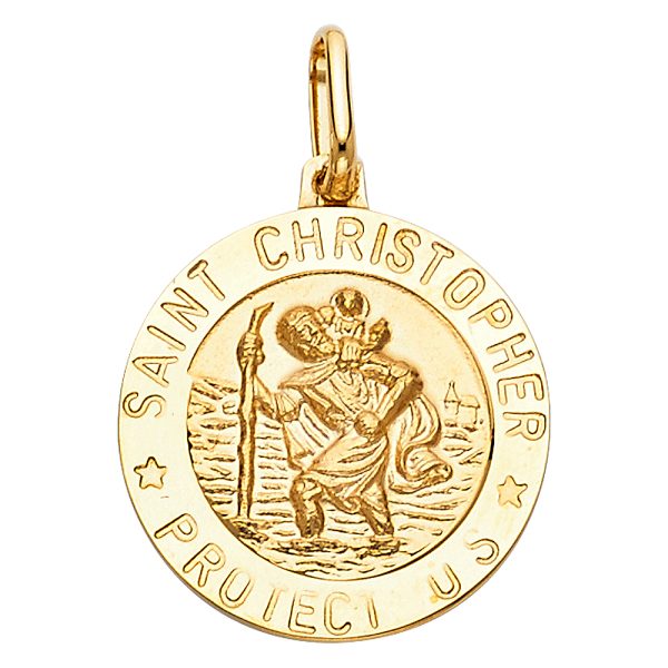 14KY St. Christopher Round Medal