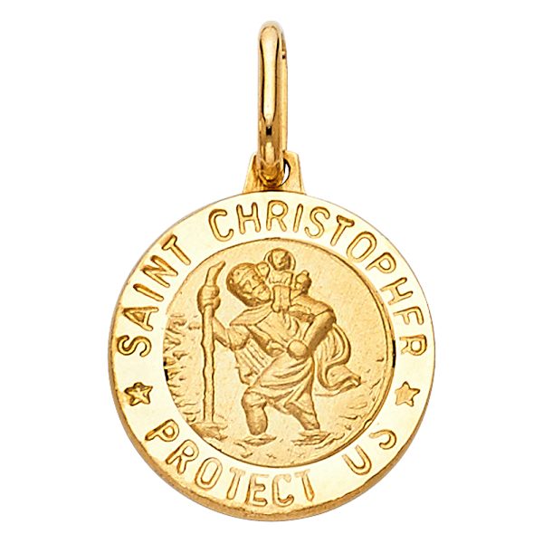 14KY St. Christopher Round Medal