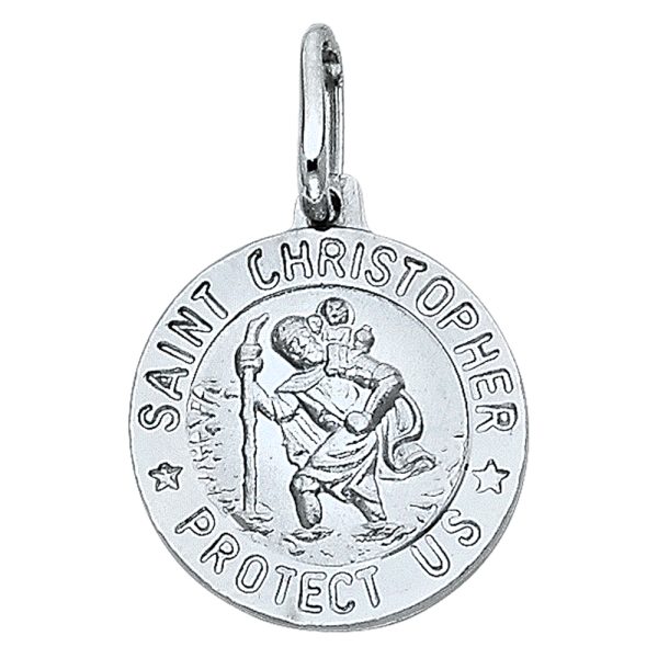 14KW St. Christopher Round Medal