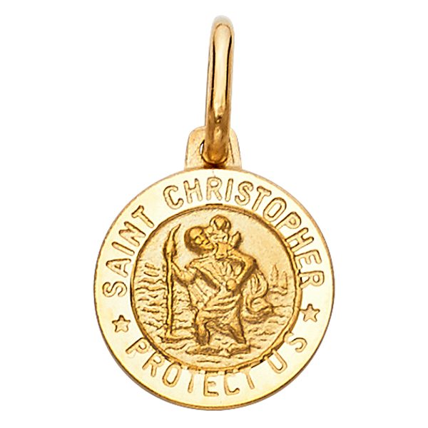 14KY St. Christopher Round Medal