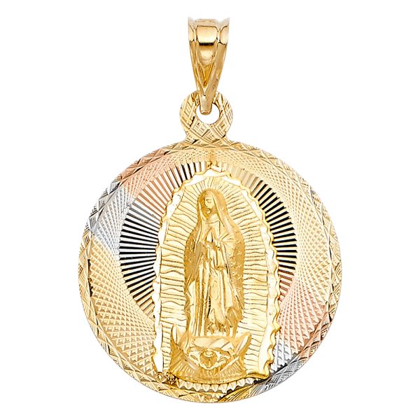 14K 3C Religious Stamp Pendant (PT289)