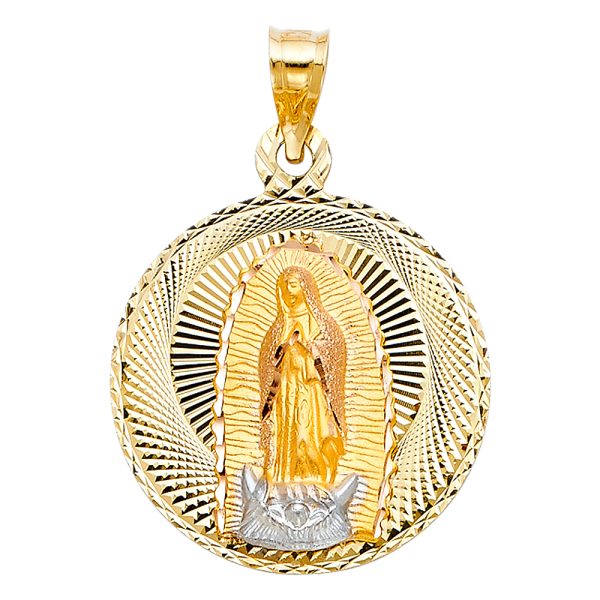 14K 2T Religious Stamp Pendant (PT296)