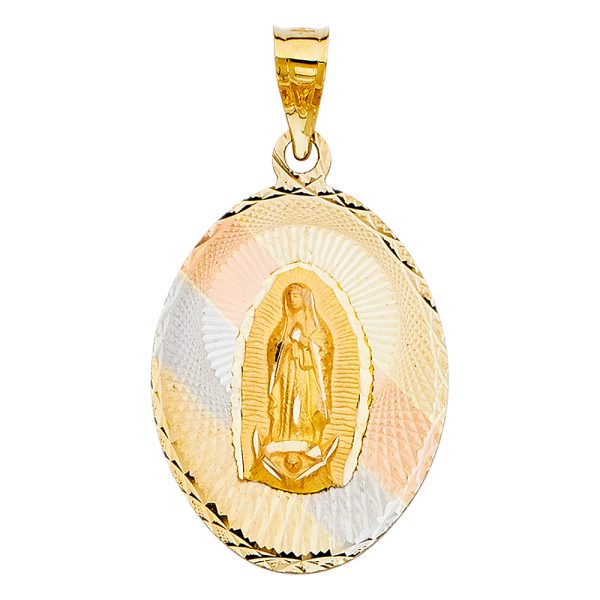 14K 3C Religious Stamp Pendant (PT321)