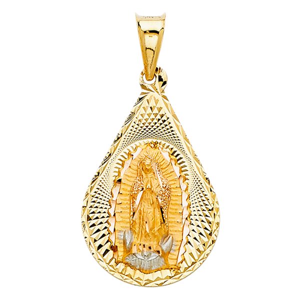 14K 2T Religious Stamp Pendant (PT347)