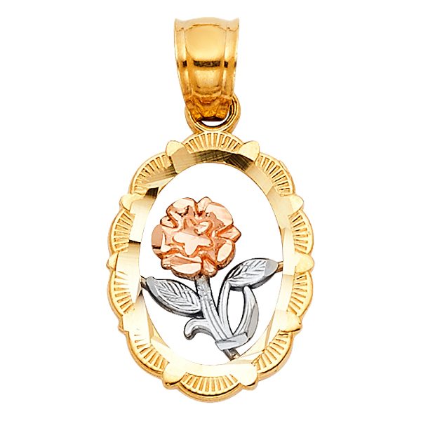 14K 3C Flower Pendant (PT400)