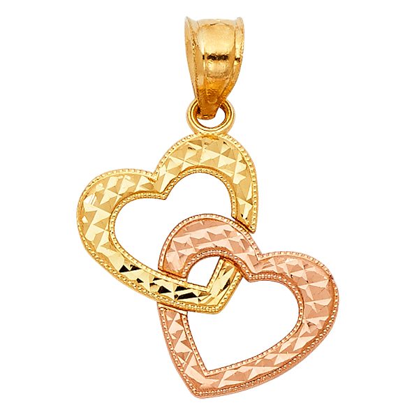 14K 2T Heart Pendant (PT437)