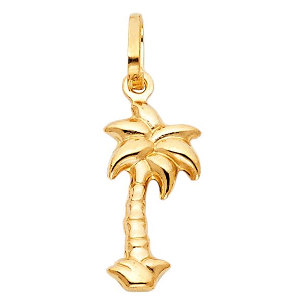 14KY Hollow palm Tree Pendant (PT500)