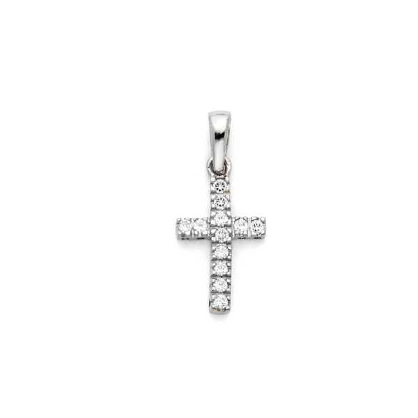 14KW CZ Cross Pendant (PT535)