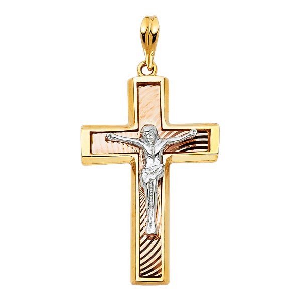 14K 3C Crucifix Pendant