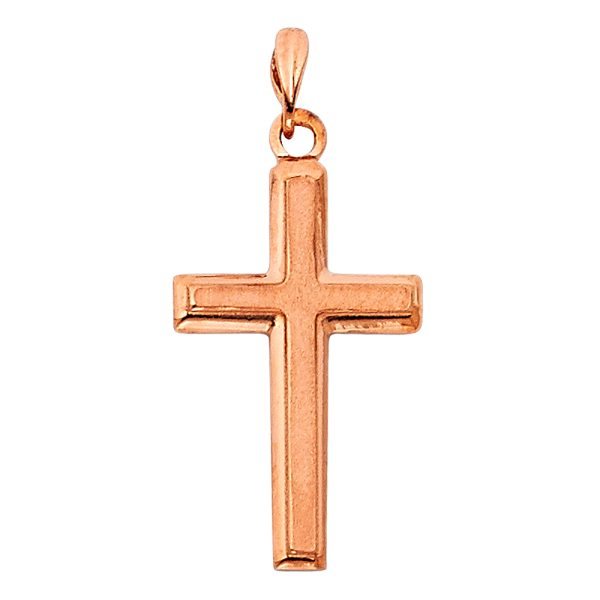 14K R Latin Design Cross Pendant