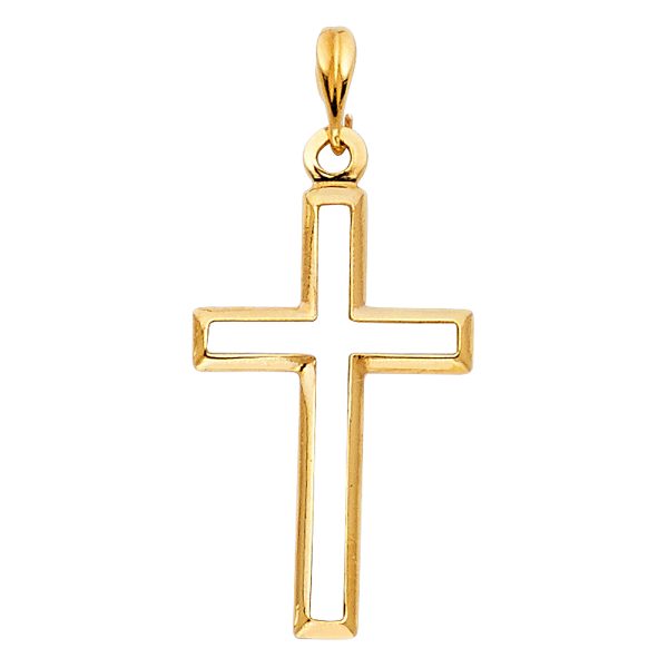 14KY Opening Cross Pendant