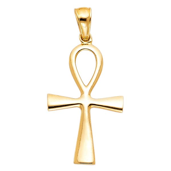 14KY Ankh Cross Pendant