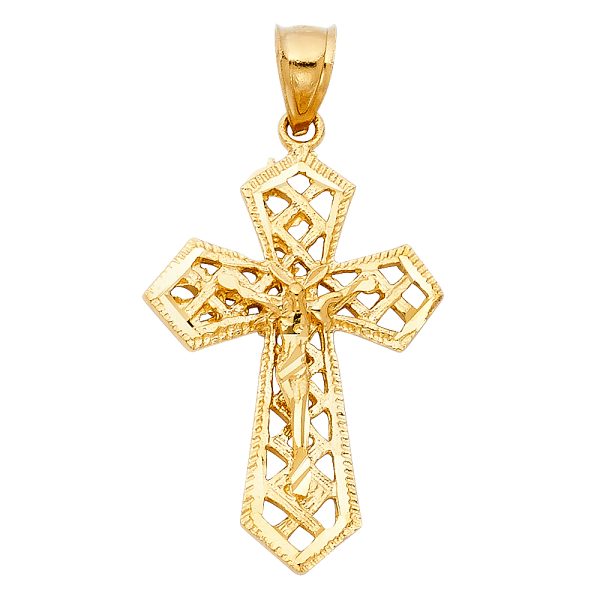 14KY Fancy Crucifix Pendant