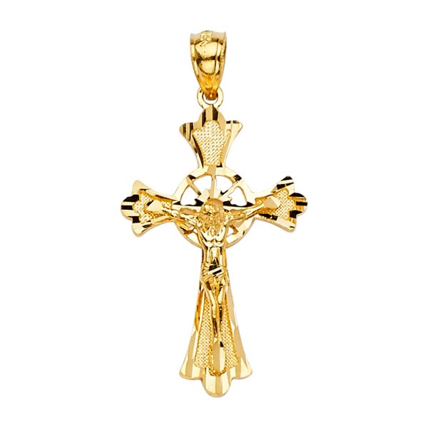 14KY Fancy Crucifix Pendant