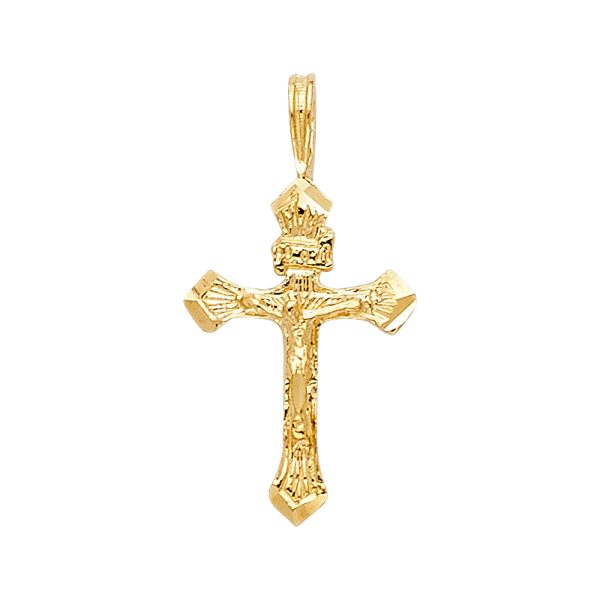 14KY Fancy Tiny Crucifix Pendant