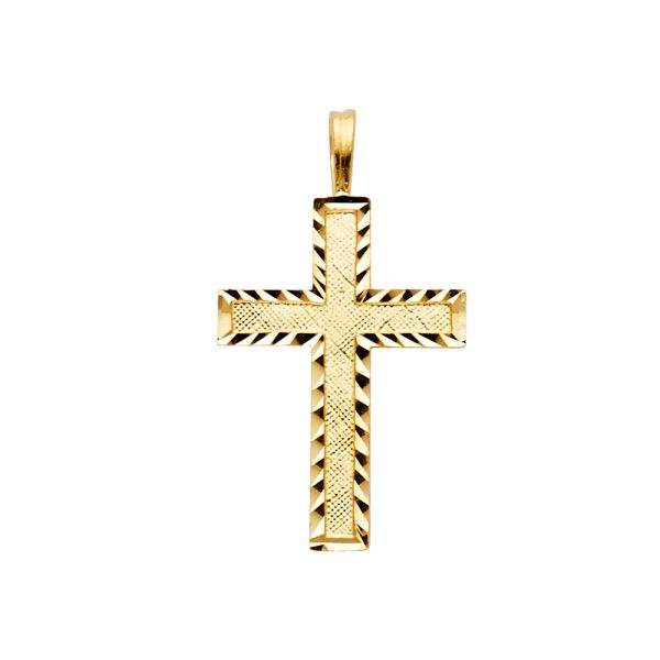 14KY Latin Design Cross Pendant