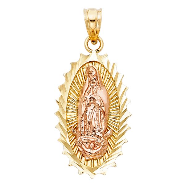 14K 2T Our Lady of Guadalupe Pendant