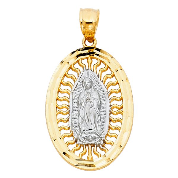 14K 2T Our Lady of Guadalupe Pendant