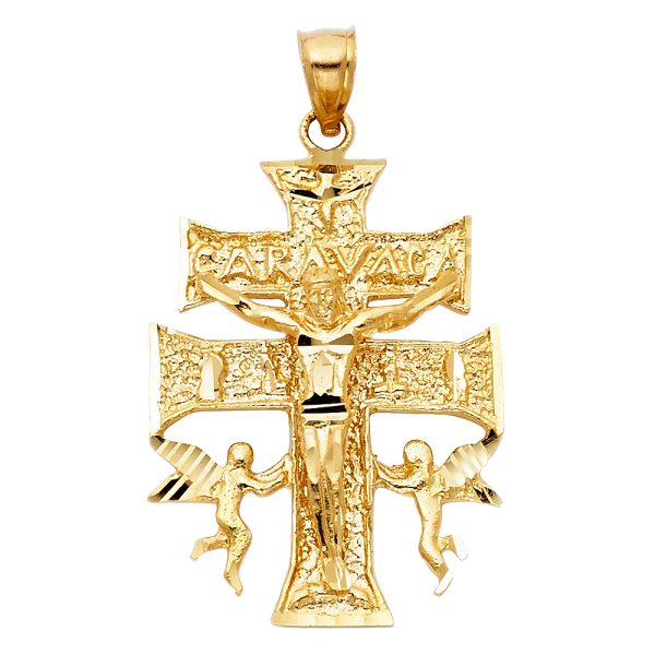 14KY Cross of Caravaca Pendant