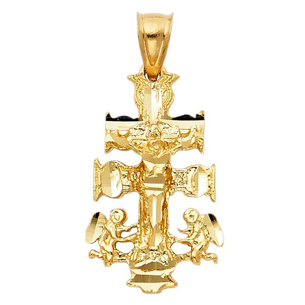 14KY Cross of Caravaca Pendant